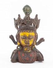 INDO-TIBETAN GILT METAL BUDDHA