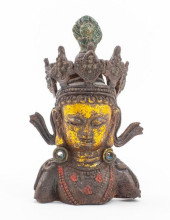 INDO-TIBETAN GILT METAL BUDDHA