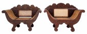 INDONESIAN CANED CARVED TEAK P