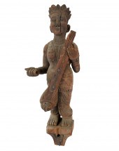 INDONESIAN CARVED WOOD FIGUREw