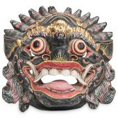 INDONESIAN CARVED WOODEN MASKD