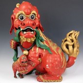 INDONESIAN FOO DOG SCULPTUREDE