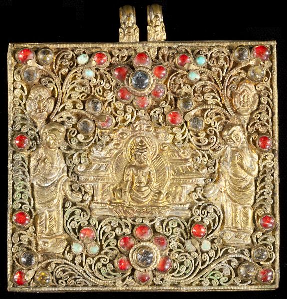 Indonesian Jeweled Silver Gilt