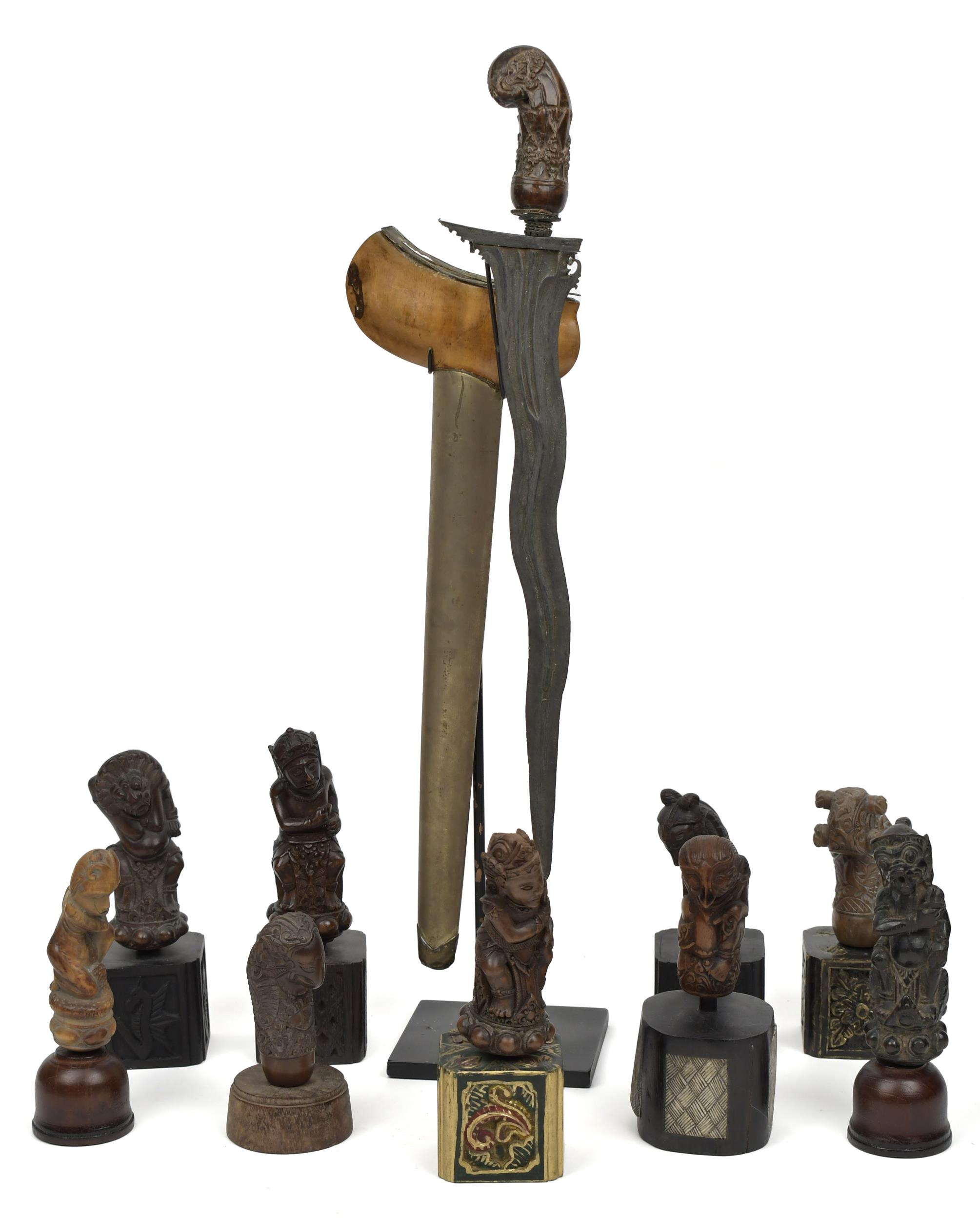 INDONESIAN KRIS DAGGER AND WOOD