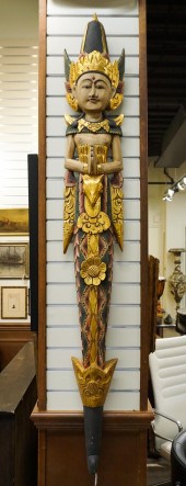 INDONESIAN POLYCHROME PAINTED