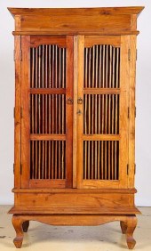 INDONESIAN TEAK SPINDLE CABINE