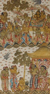 INDONESIAN TEXTILE FRAMED, MUL