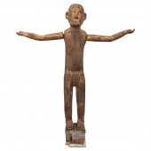 INDONESIAN WOOD PATUNG POLISI