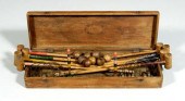 Indoor croquet set with case,