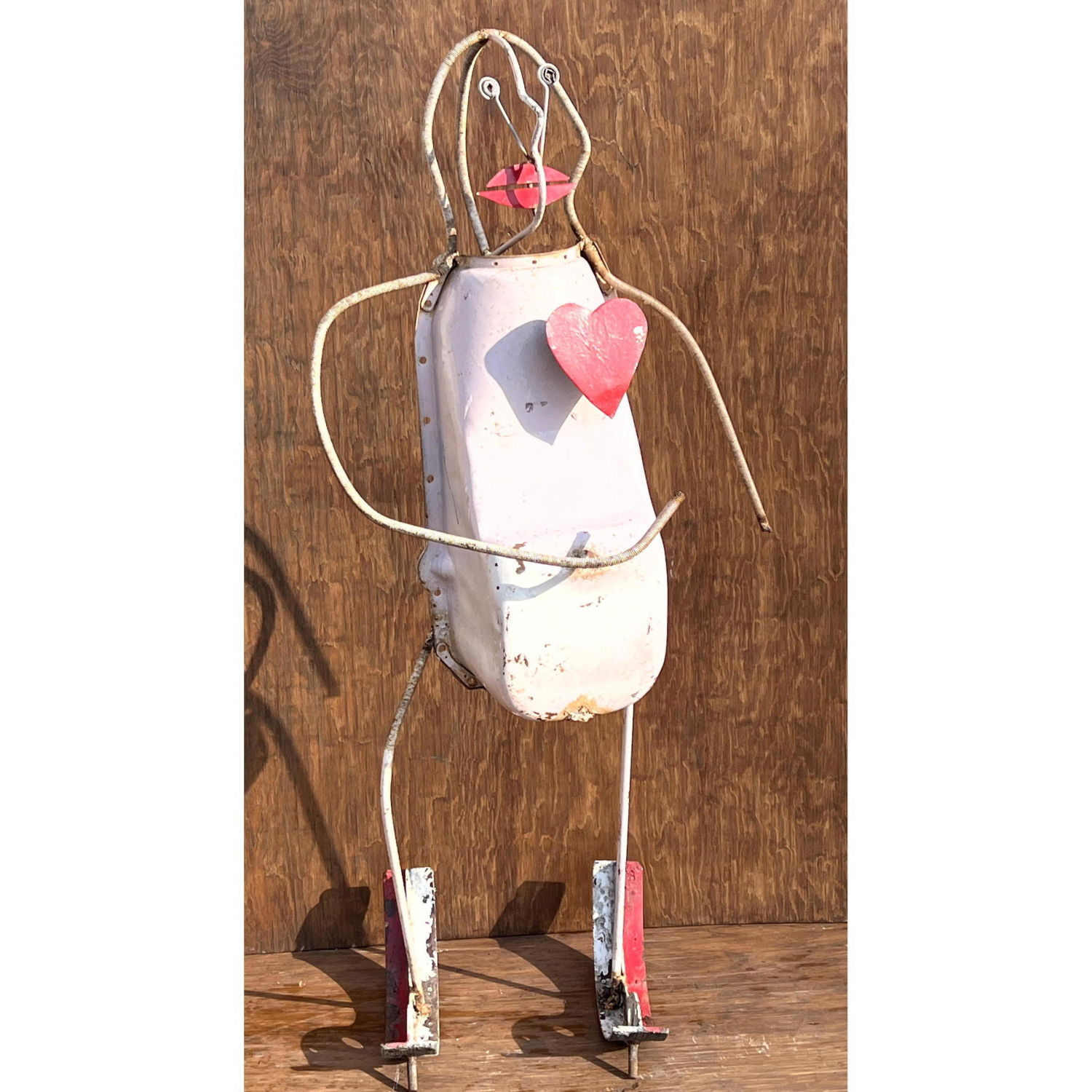 Industrial found object sculpture