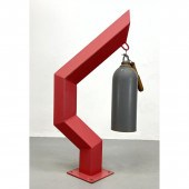 Industrial Metal Gong. Red met