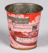 INDY 500 TIN LITHOGRAPH ADVERT