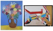 INEZ WEISSMAN TWO OILS ON CANV