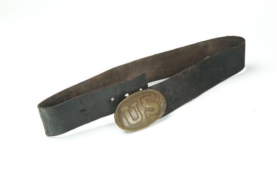 INFANTRY BELT AND PLATE.  Unmarked.