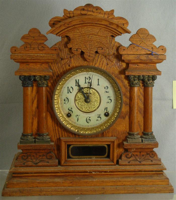 Ingraham Cabinet No 7 oak mantle