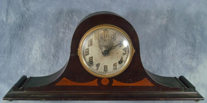 Ingraham mahogany tambour clock,