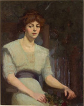 INITAL SIGNED, PORTRAIT OF A W