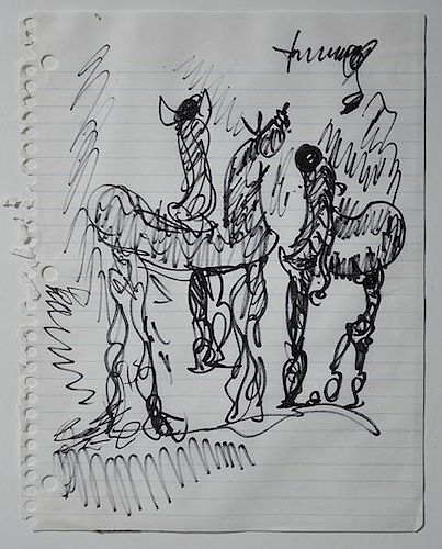 INK ABSTRACT ON LINED NOTEBOOK