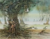 INK AND PASTEL ON PAPER NORSE