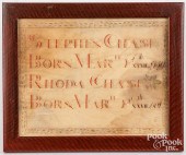 INK AND WATERCOLOR FRAKTUR BIR