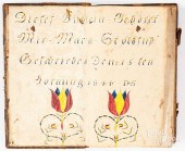 INK AND WATERCOLOR FRAKTUR BOO