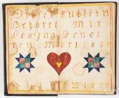INK AND WATERCOLOR FRAKTUR BOO