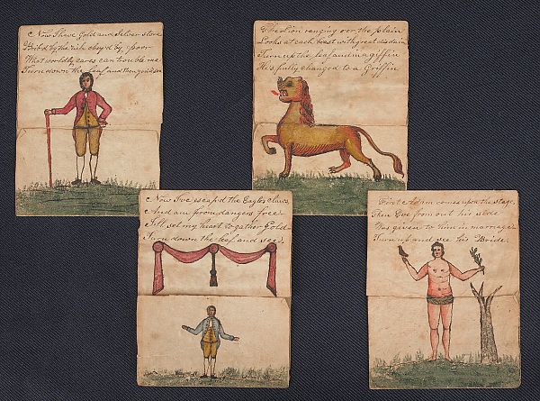 Ink and watercolor fraktur