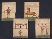 Ink and watercolor fraktur fou