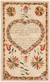 INK AND WATERCOLOR FRAKTUR TAU