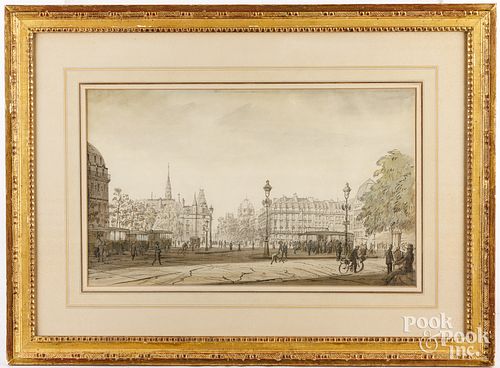 INK AND WATERCOLOR PARISIAN