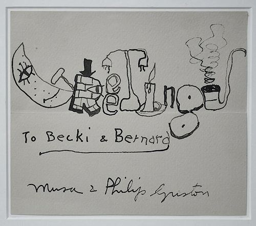 INK ON PAPER, GREETING CARD,