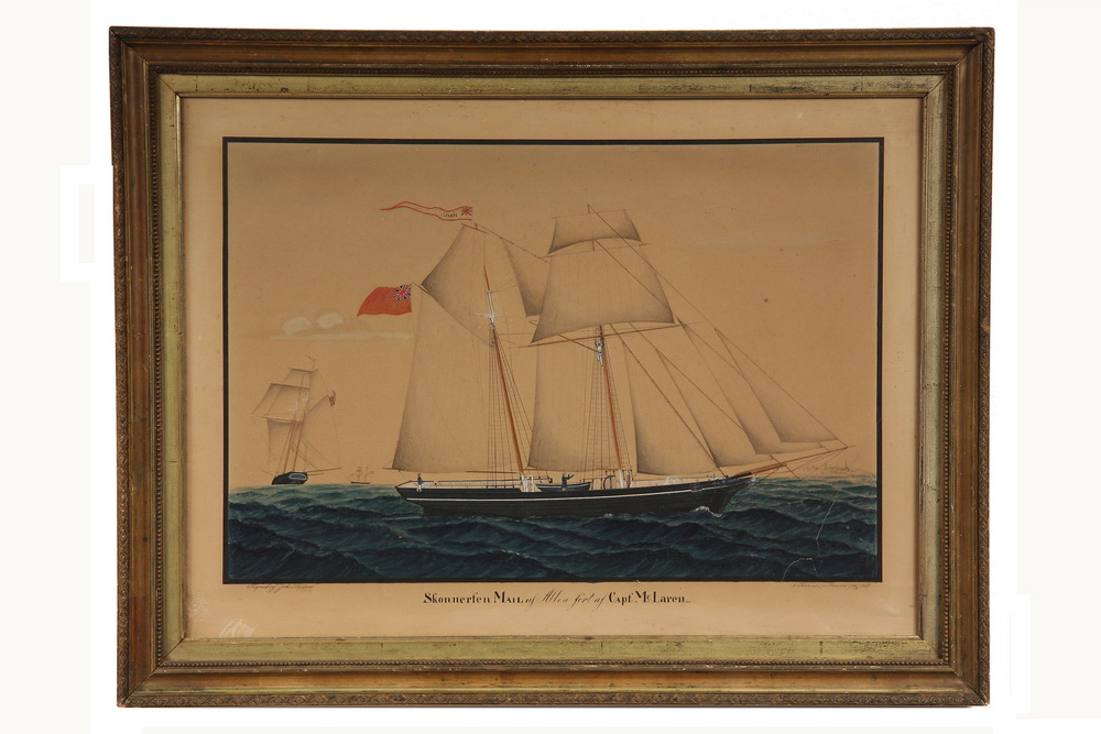 INK & W/C SHIP'S PORTRAIT -