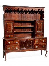 INLAID AND CARVED OAK WELSH DR