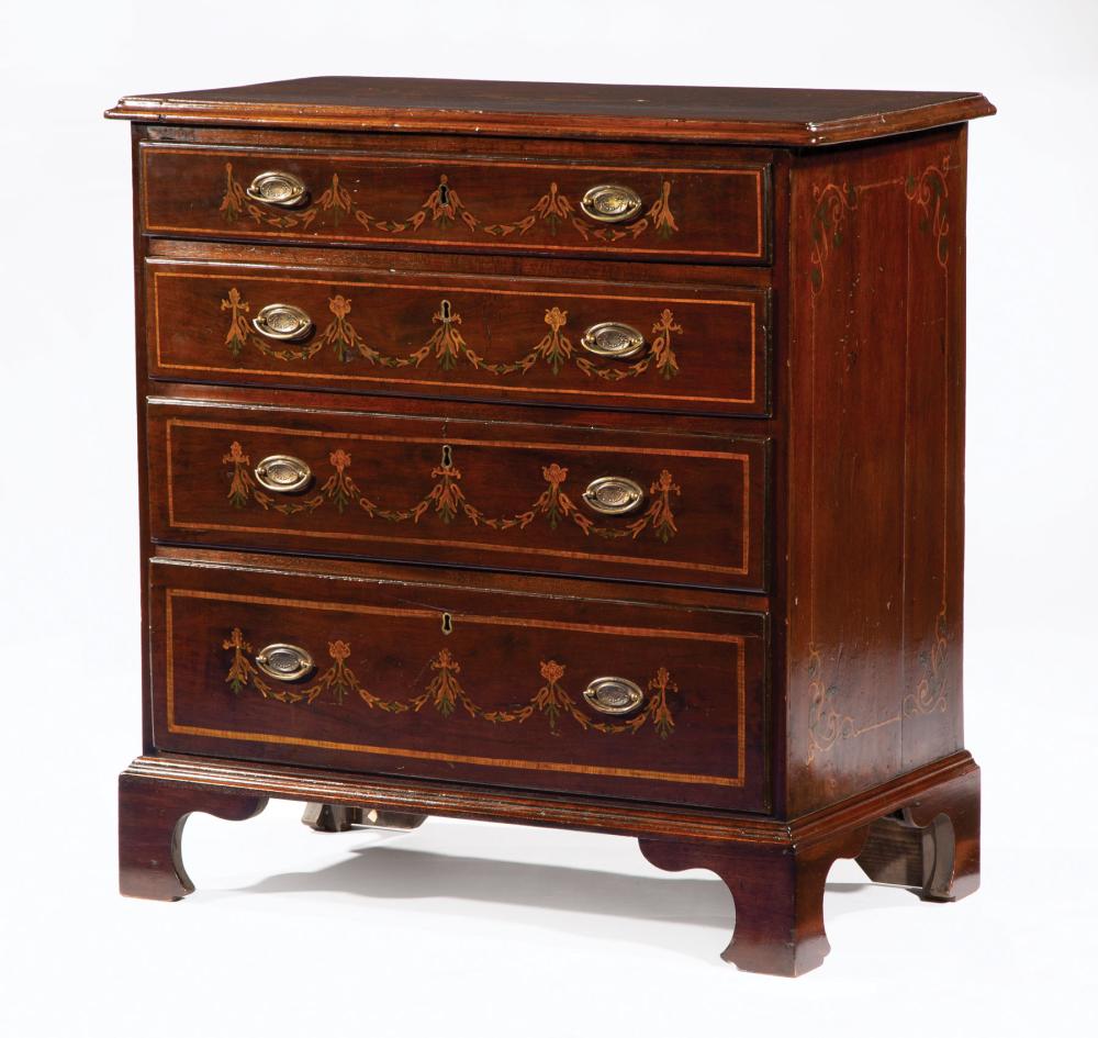 INLAID AND PAINT-DECORATED MAHOGANY