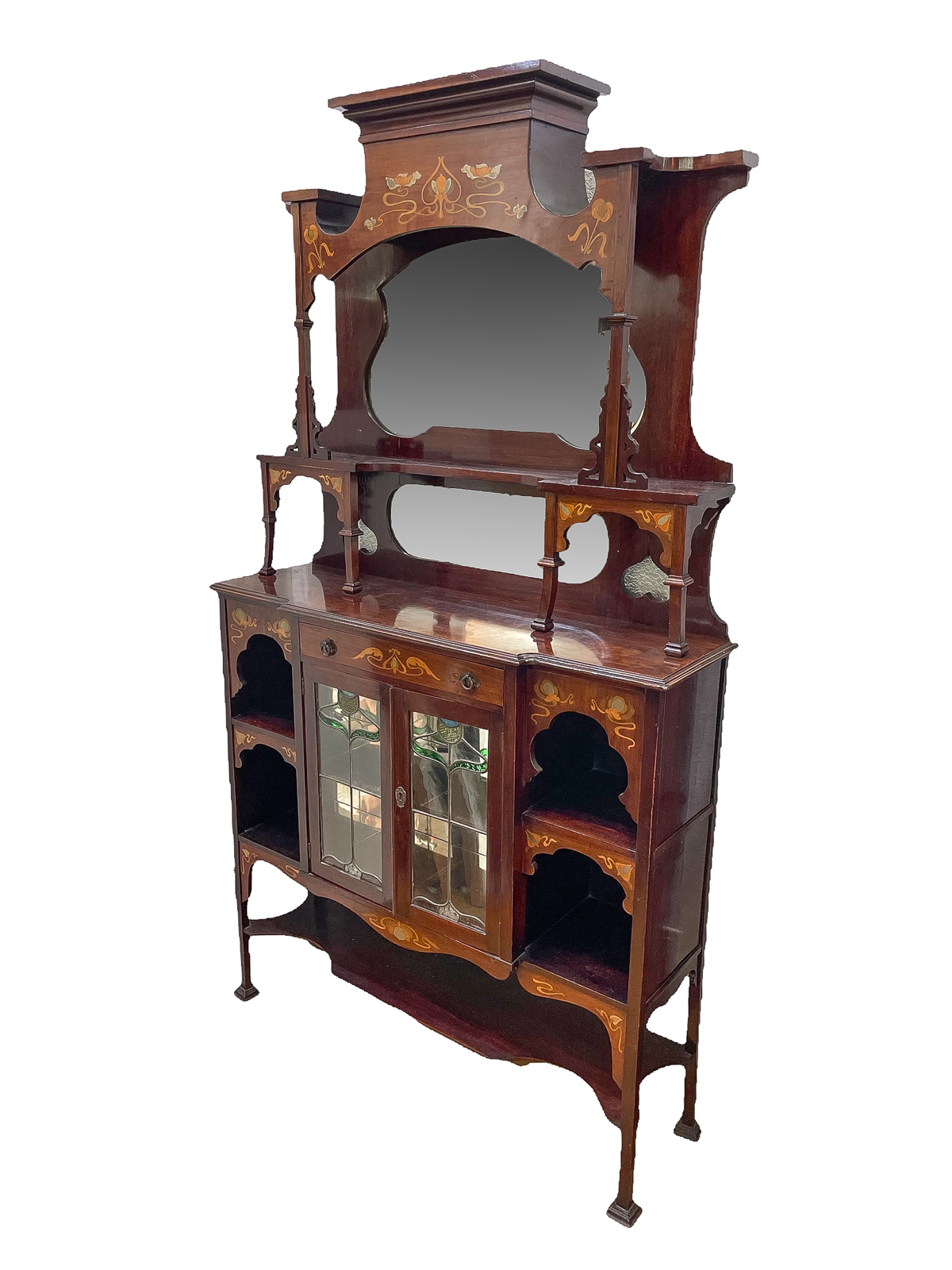 INLAID ART NOUVEAU ETAGERE