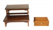 INLAID BOX AND BED STEPS, 20TH