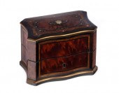 INLAID BOX WITH THREE CUT GLAS
