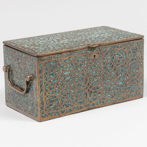 INLAID BRASS-MOUNTED BOXUnmarked,
