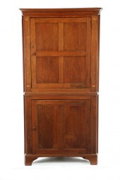 INLAID CORNER CUPBOARD.  Ohio