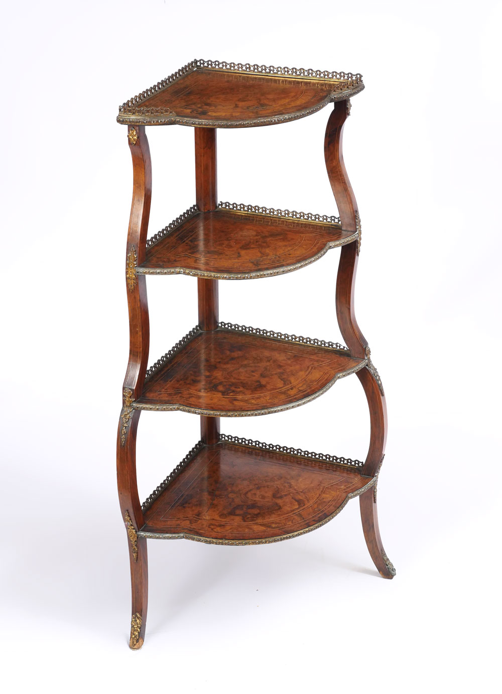 INLAID CORNER ETAGERE: 4 - shelf