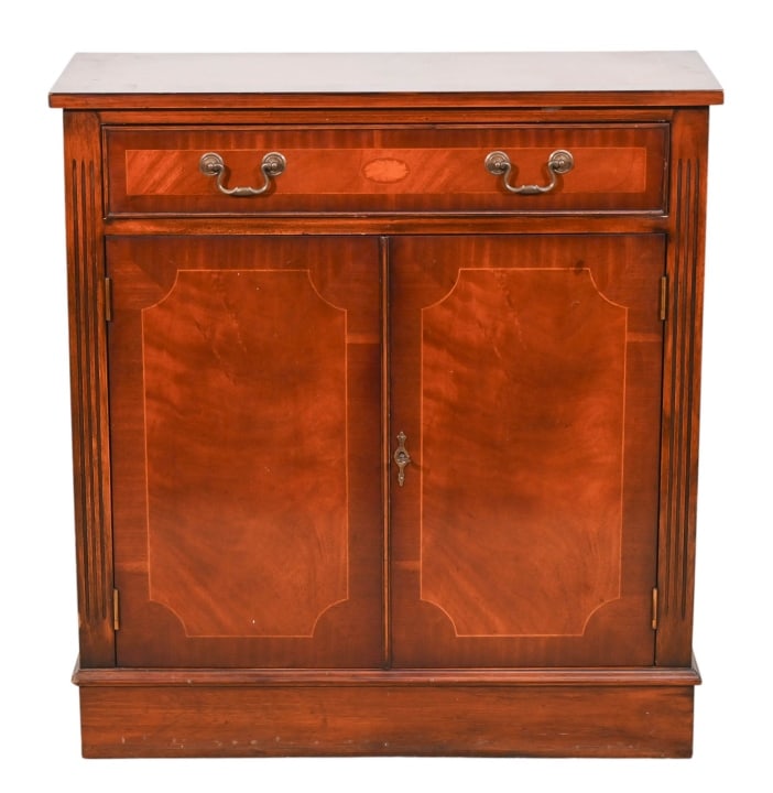 INLAID CROTCH MAHOGANY SHALLOW
