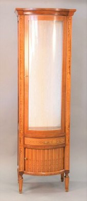 INLAID CURIO CABINET WITH BOWE