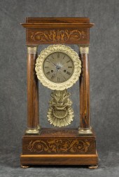INLAID EMPIRE PORTICO CLOCKINL