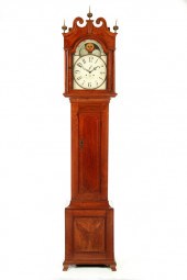 INLAID FEDERAL TALL CASE CLOCK