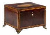 INLAID FOUR-COMPARTMENT TEA CA