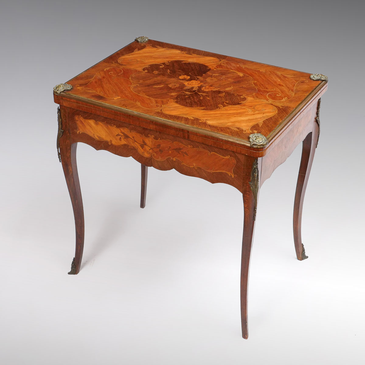 INLAID FRENCH GAME TABLE: French