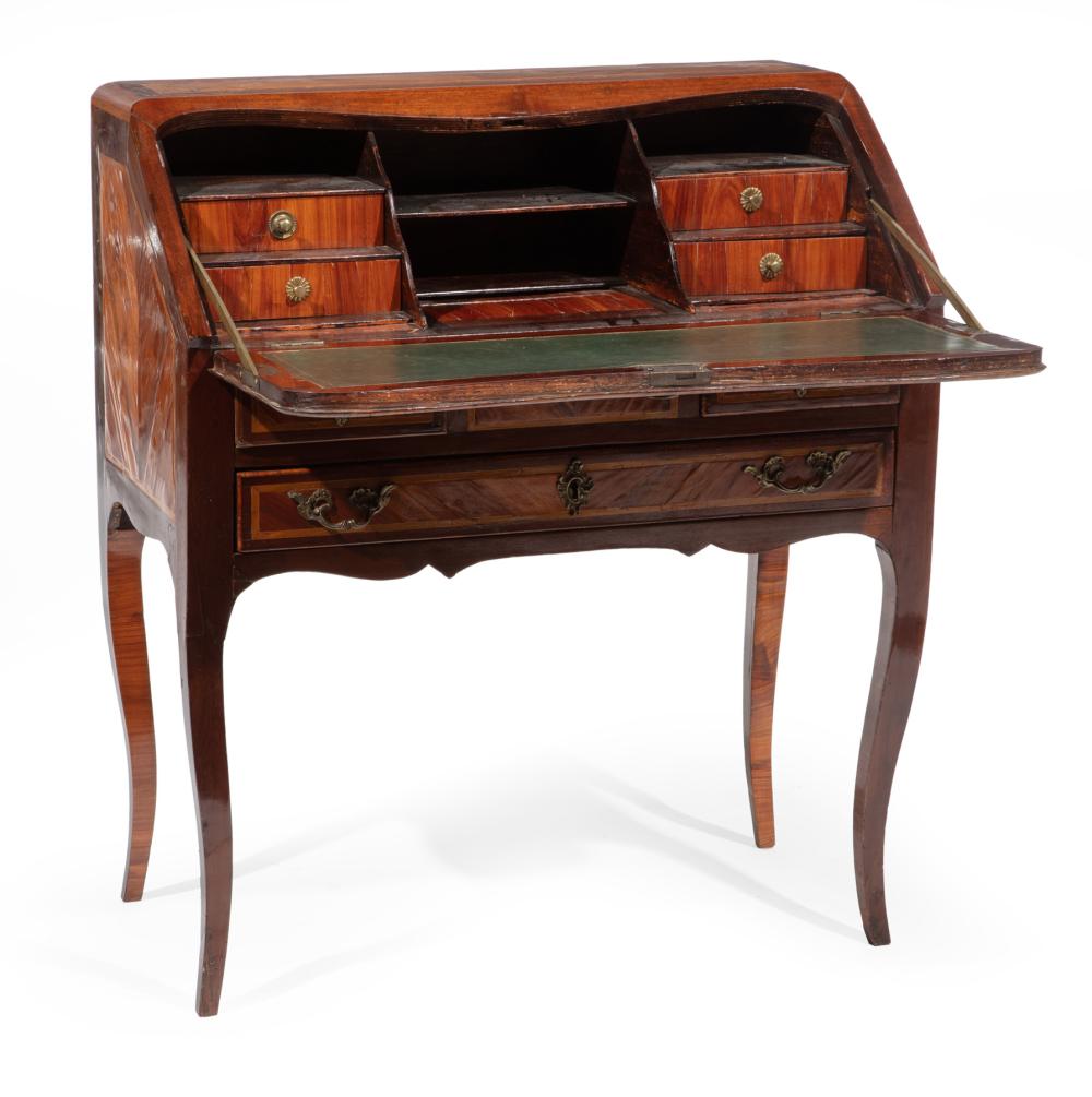 INLAID FRUITWOOD AND WALNUT SLANT