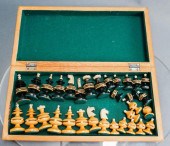 INLAID FRUITWOOD CHESSBOARD WI