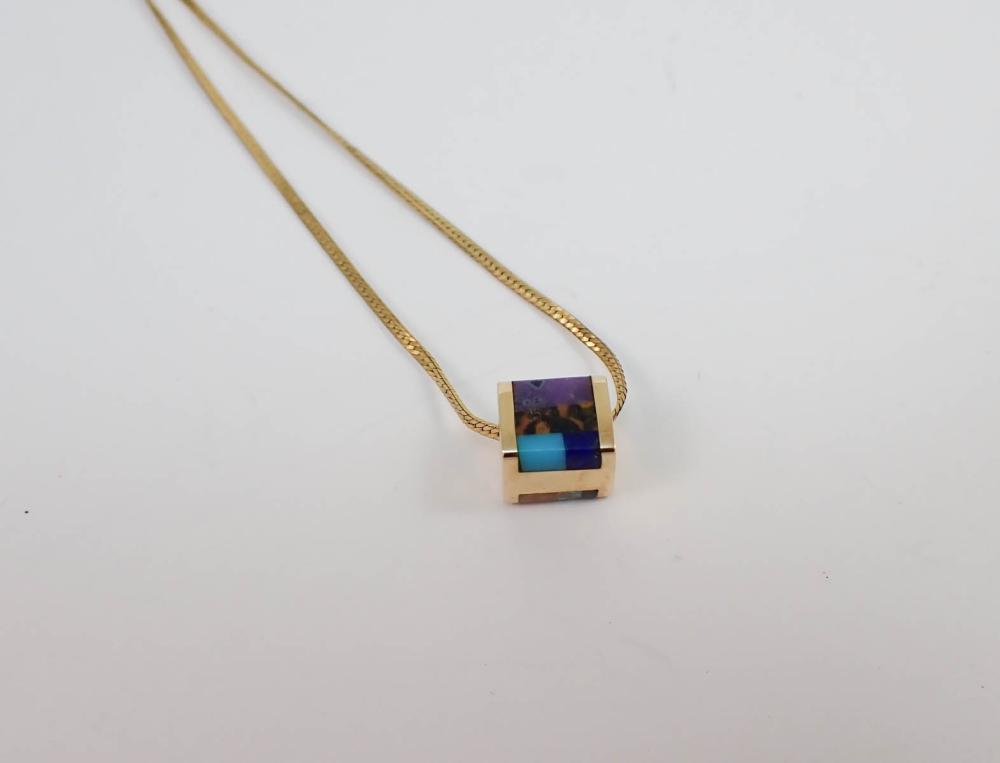 INLAID GEMSTONE AND FOURTEEN