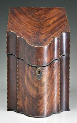 Inlaid Georgian knife box,